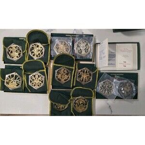 Vintage Reed and Barton 12 Days of Christmas Ornament Collection. Full Set 83-88